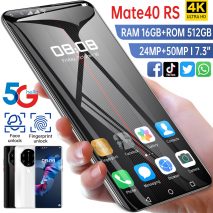 Mate 40RS 12GB RAM 512GB ROM Smart Phone Android 10 Dual Sim Unlocked Mobile Phone MTK 6799 Deca Core Global Version